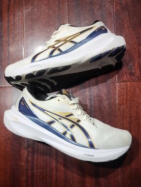 ASICS Men's Gel-Kayano 30 Anniversary Shoes, Sz 9 5 White/ deep ocean